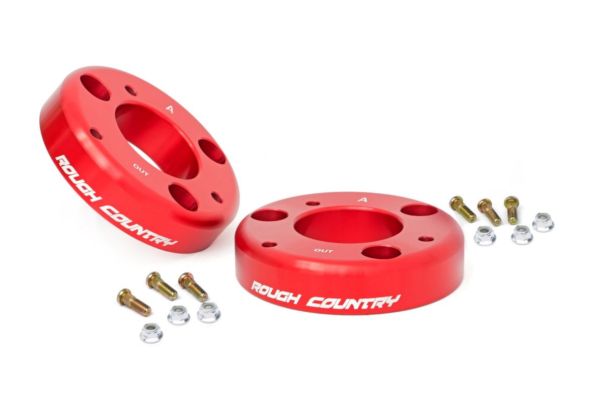 Ford F-150 Suspension Lift Kit - Rough Country - 2 Inch Leveling Kit - Red - '14-'23